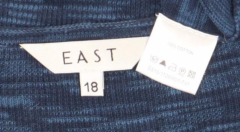 Womens UK Size 18 EAST Blue Tunic Blouse