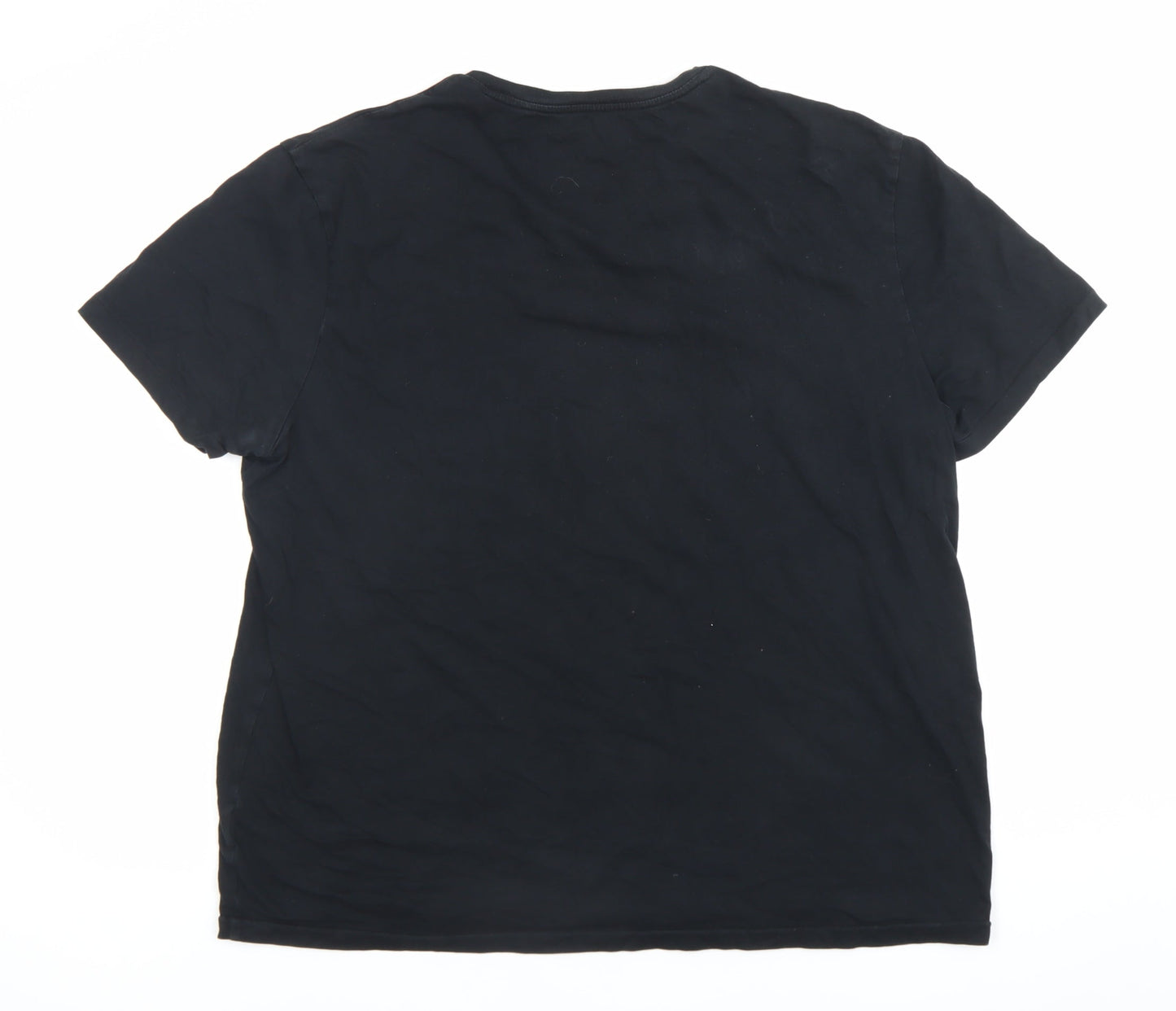 Ralph Lauren Men’s Black V-Neck Cotton T-Shirt Size L Regular Fit