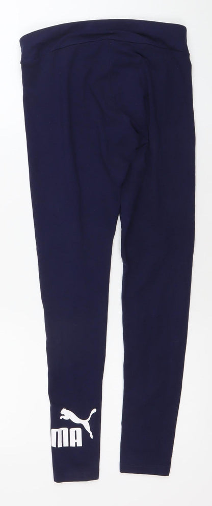 Puma Womens Blue XS Slim Fit Activewear Leggings