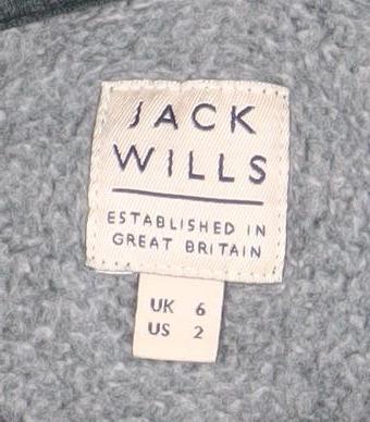 Womens UK Size 6 Jack Wills Grey Pullover Hoodie