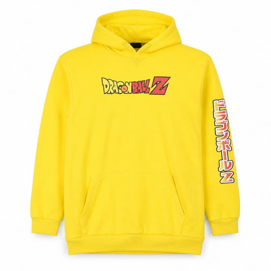 Dragon Ball Z Boys Yellow Pullover Hoodie 14-15 Years Anime Graphic Print