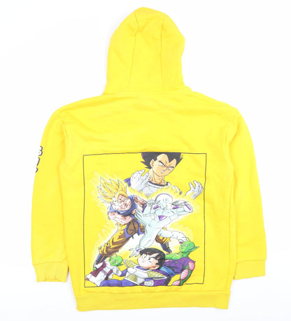 Dragon Ball Z Boys Yellow Pullover Hoodie 14-15 Years Anime Graphic Print