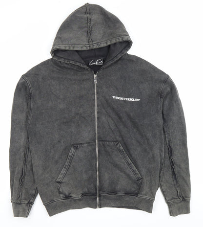 Mens UK Size M Couture Black Full Zip Hoodie