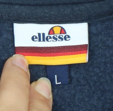 Mens UK Size L ellesse Blue Pullover Hoodie