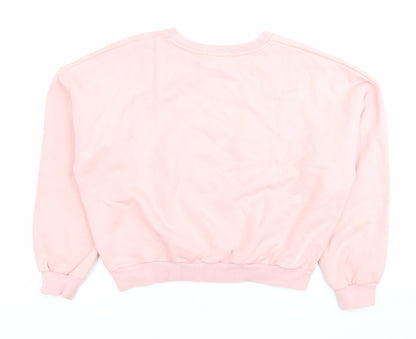 NET Ladies Women’s Pink Football Graphic Pullover Sweatshirt M