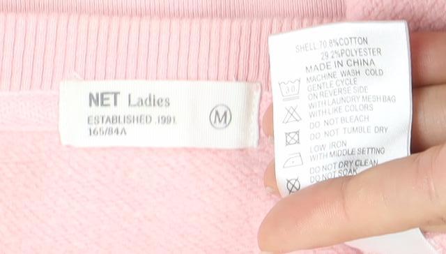 NET Ladies Women’s Pink Football Graphic Pullover Sweatshirt M