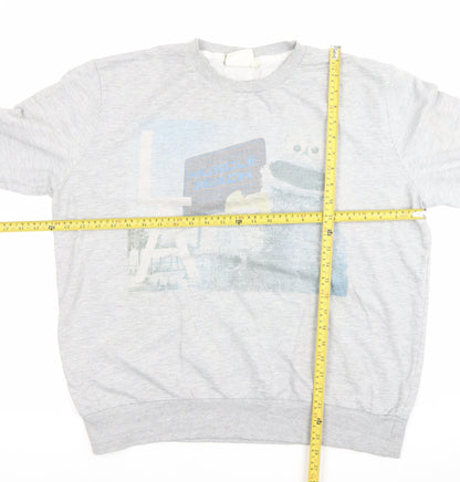 Sesame Street Men’s Grey 2XL Pullover Sweatshirt Cookie Monster