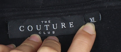 The Couture Club Mens Black XL Pullover Hoodie Graphic Logo