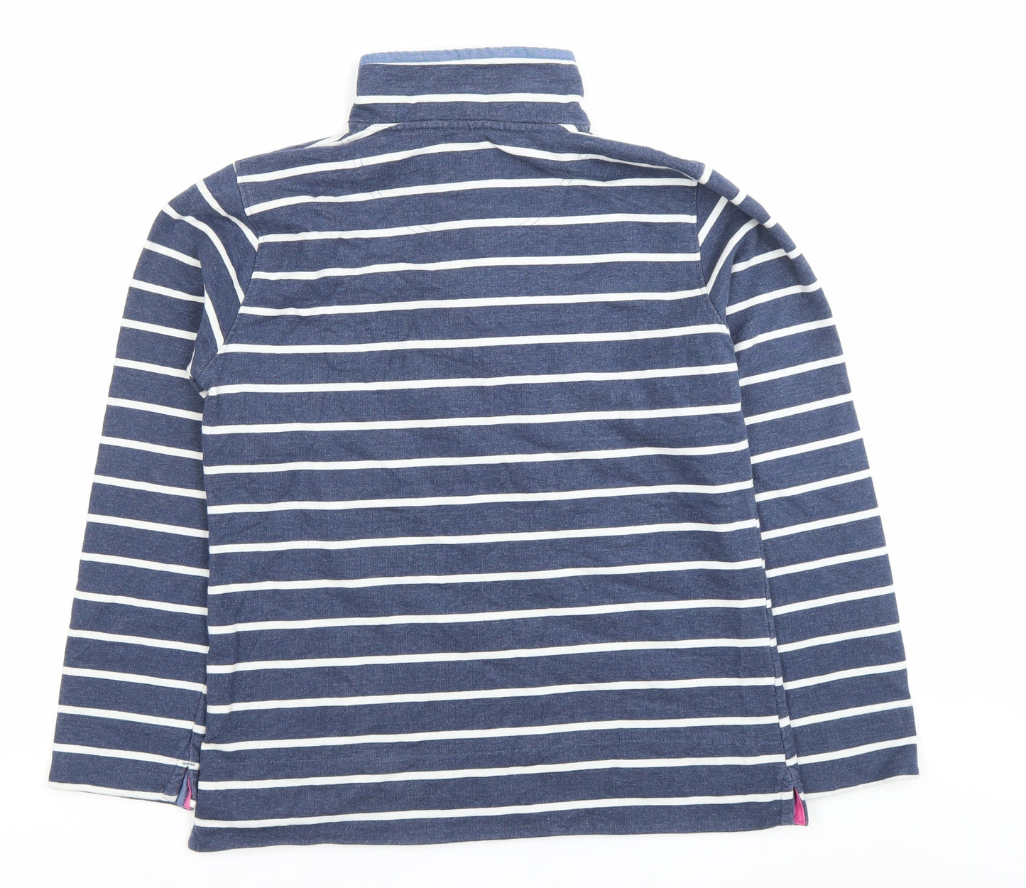 Raging Bull Women’s Blue Striped 1/4 Zip Sweatshirt Size 12 Cotton Blend