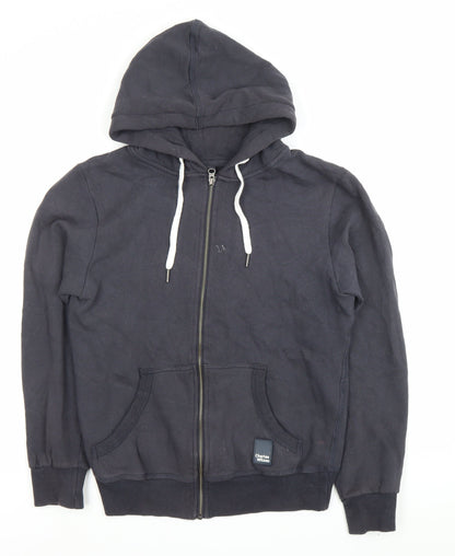 Mens UK Size S Charles Wilson Black Full Zip Hoodie