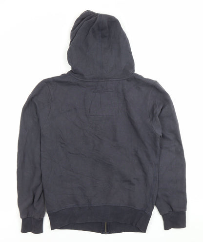 Mens UK Size S Charles Wilson Black Full Zip Hoodie