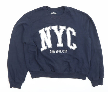 Hollister Women’s Blue NYC Sweatshirt XS Pullover Crew Neck