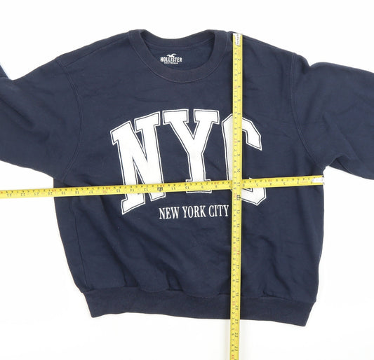 Hollister Women’s Blue NYC Sweatshirt XS Pullover Crew Neck