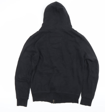 Mens UK Size S Charles Wilson Black Full Zip Hoodie