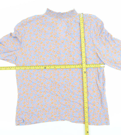 Womens UK Size L VILA Blue Tunic Blouse
