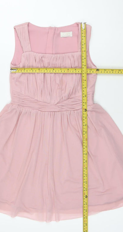 Lipsy London Girls Pink Sleeveless Fit & Flare Party Dress Age 7 Years