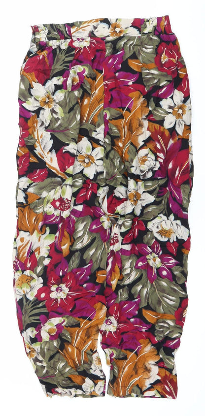 The Clothes Tree Womens Multicoloured Floral Harem Trousers Size 8