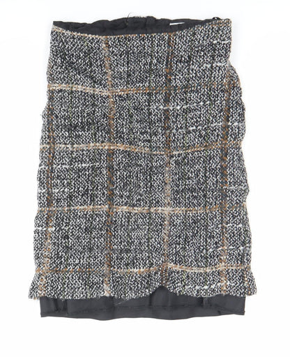 Marks and Spencer Womens Checked Tweed Pencil Skirt Size 10 Lined