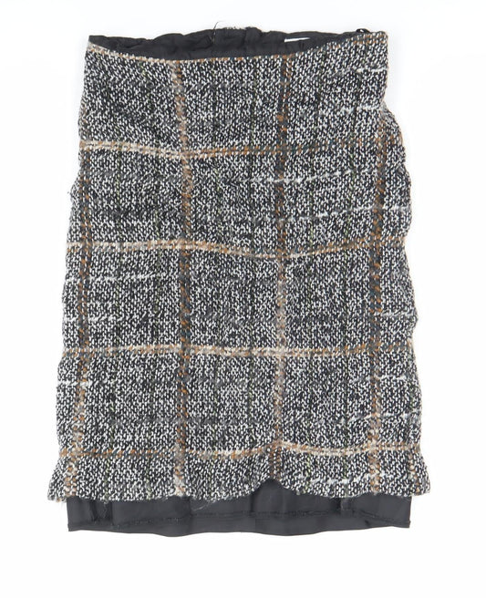 Marks and Spencer Womens Checked Tweed Pencil Skirt Size 10 Lined