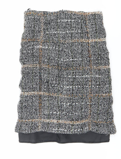 Marks and Spencer Womens Checked Tweed Pencil Skirt Size 10 Lined