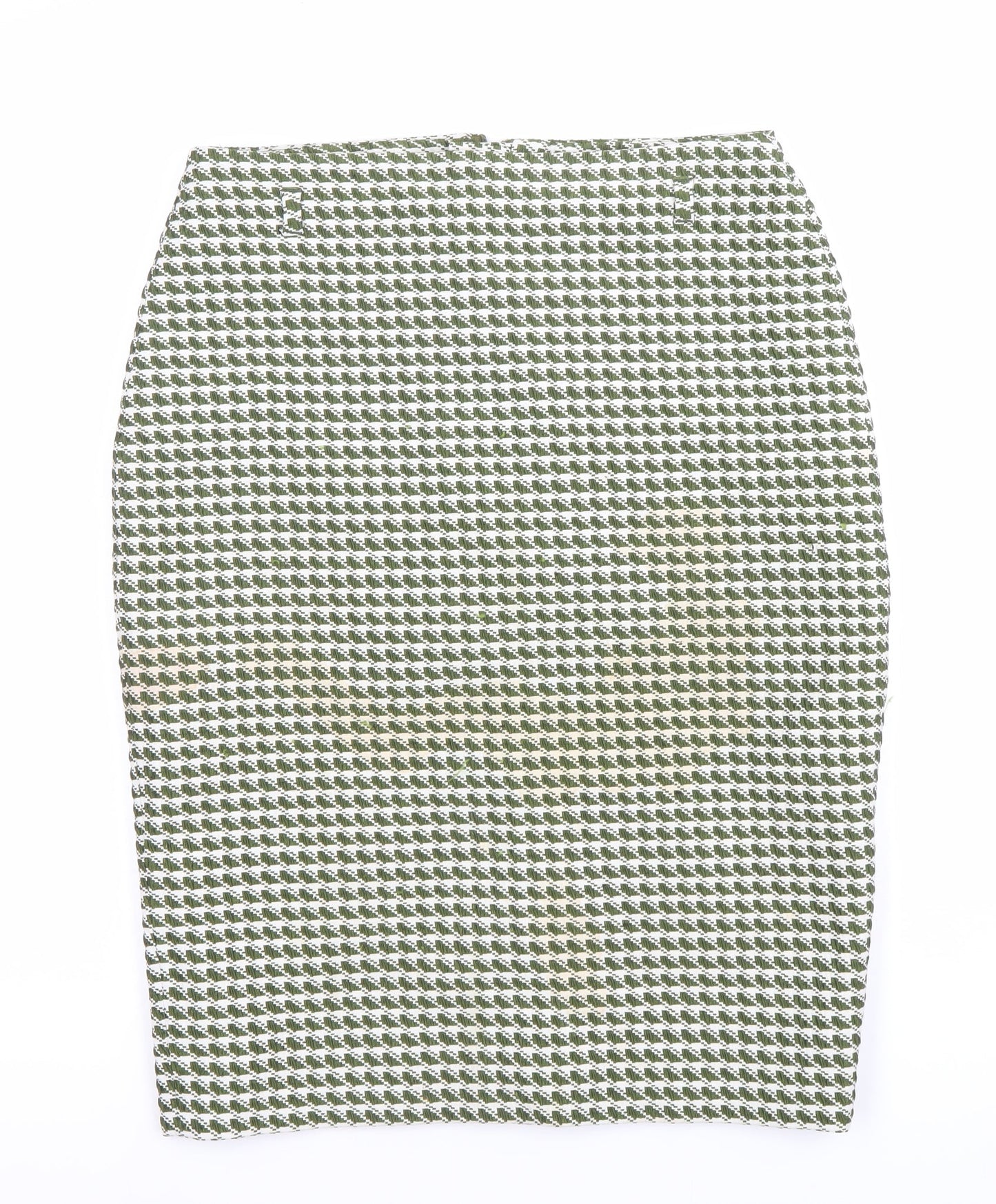 Topshop Women’s Green Geometric Pencil Skirt Size 12 Workwear