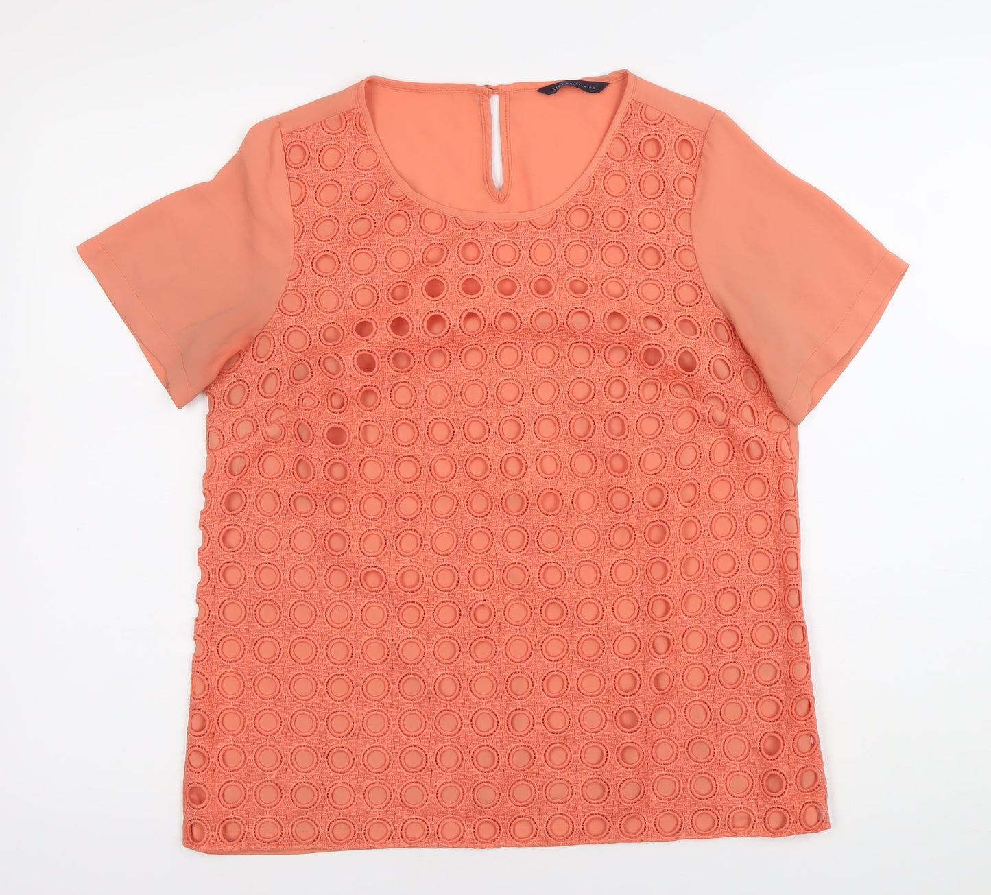 Womens UK Size 10 Marks and Spencer Orange Basic Blouse