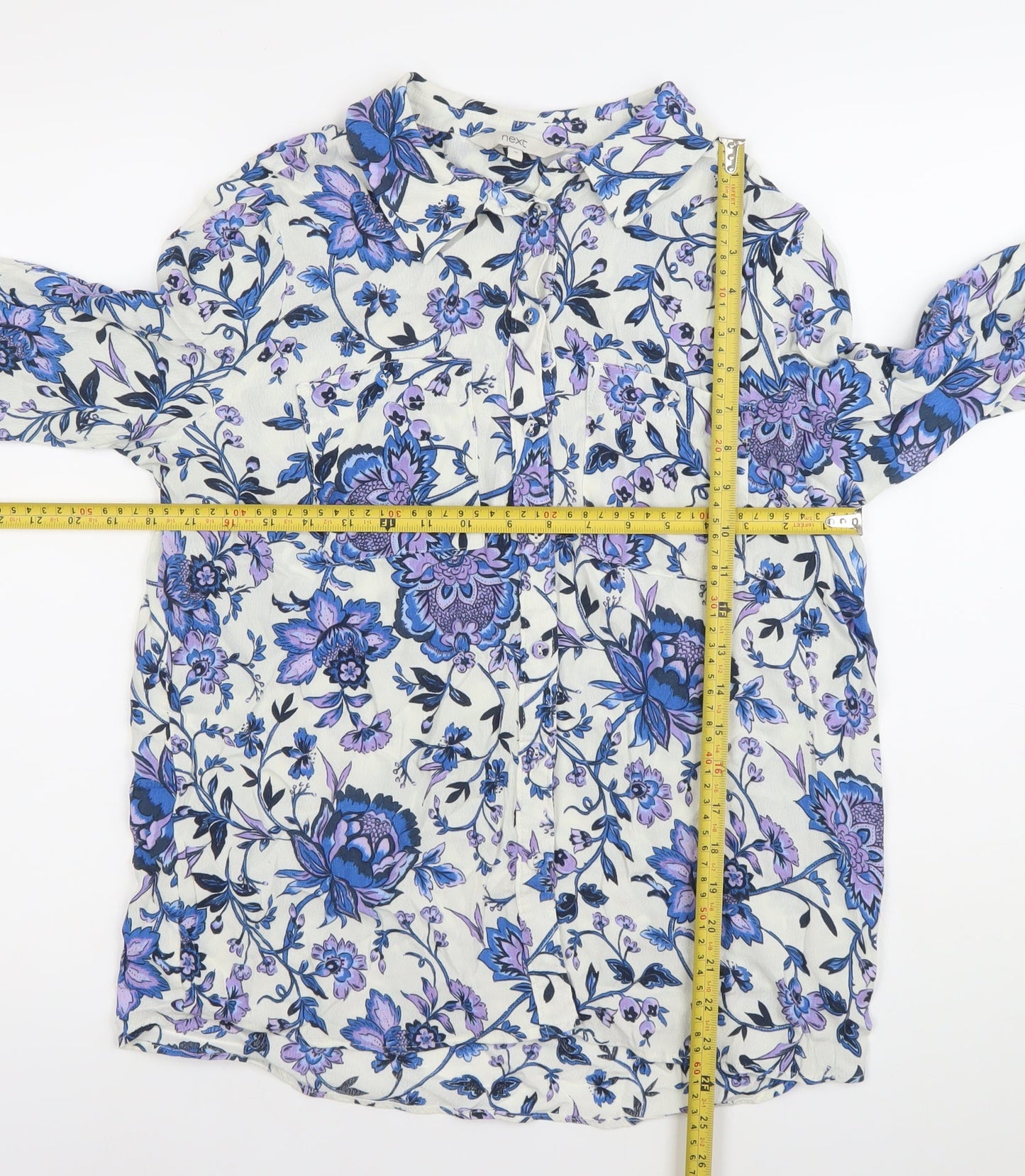Womens UK Size 12 NEXT Multicoloured Tunic Blouse