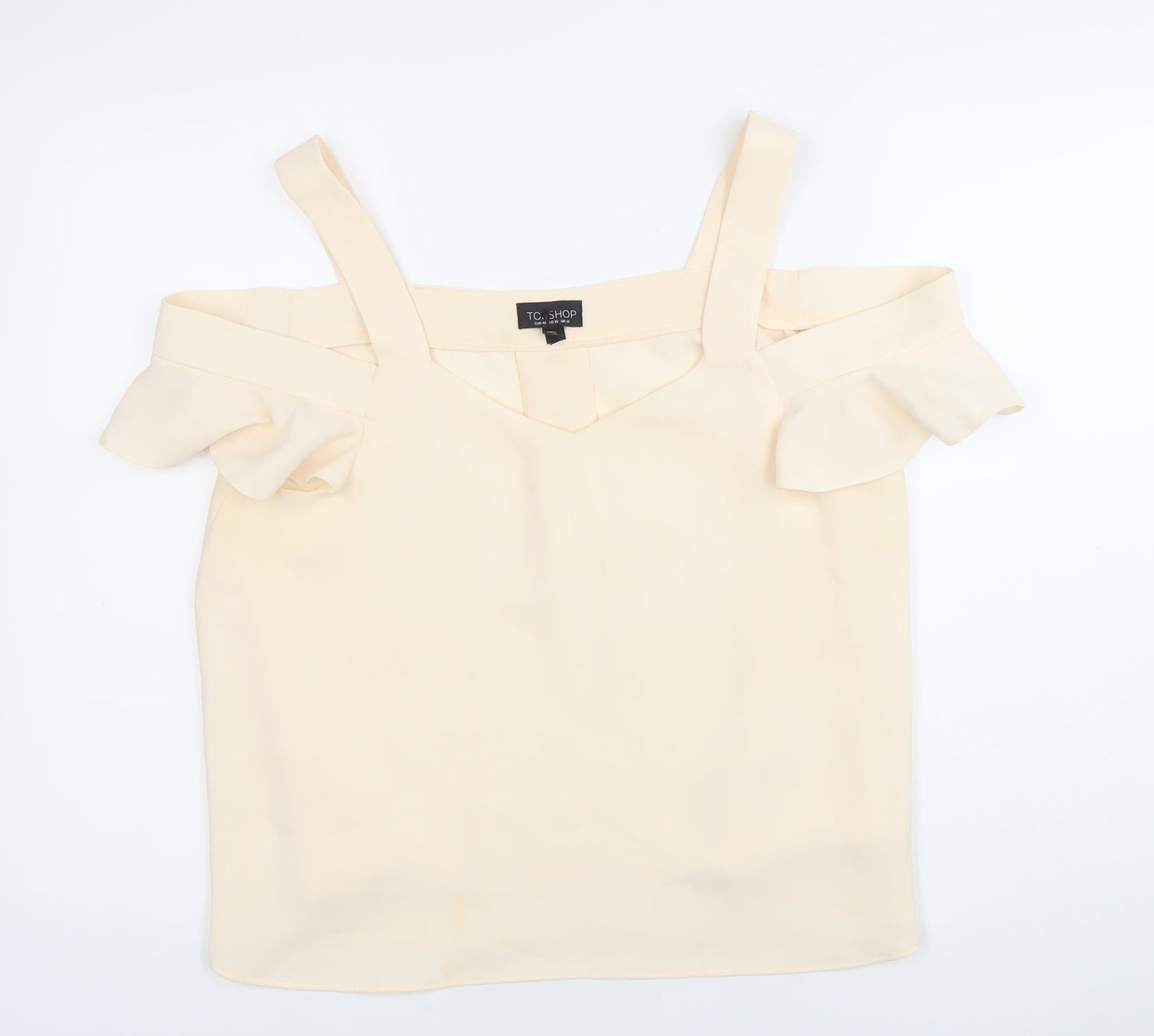 Womens UK Size 14 Topshop Ivory Camisole Blouse