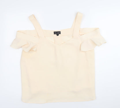 Womens UK Size 14 Topshop Ivory Camisole Blouse
