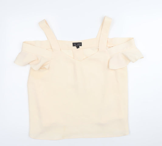 Womens UK Size 14 Topshop Ivory Camisole Blouse