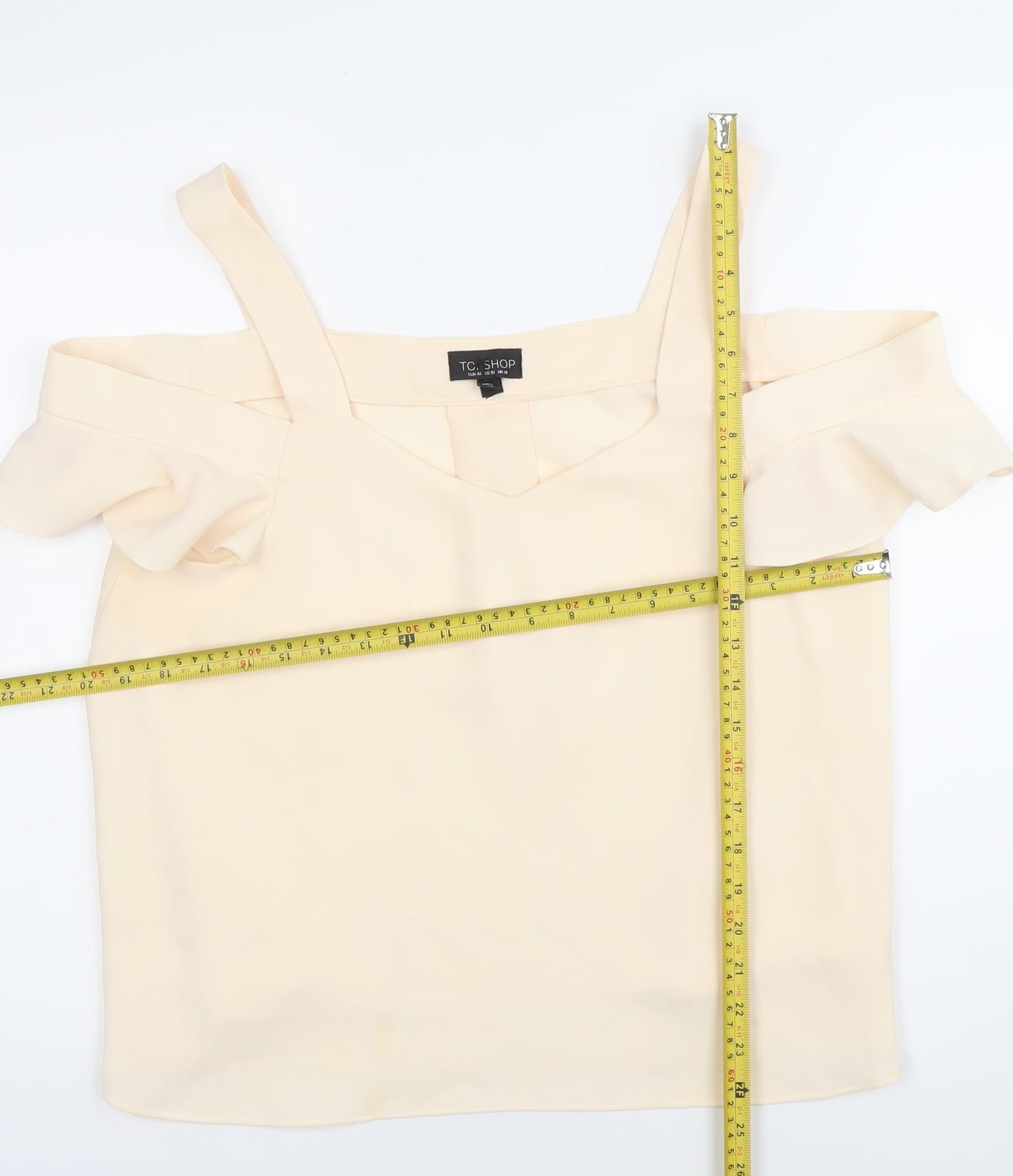 Womens UK Size 14 Topshop Ivory Camisole Blouse