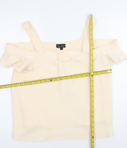 Womens UK Size 14 Topshop Ivory Camisole Blouse