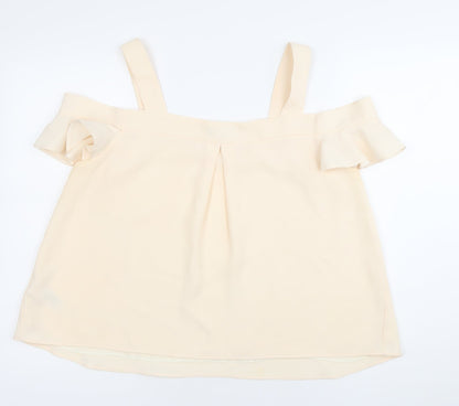 Womens UK Size 14 Topshop Ivory Camisole Blouse