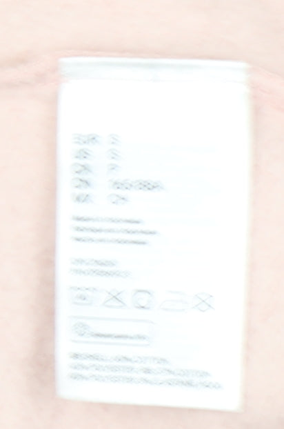 H&M Divided Womens Pink Hoodie Small Pullover Cotton Blend Casual