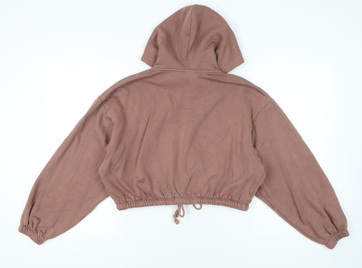 Weekday Women Brown Full Zip Hoodie Size S Cotton Blend Casual