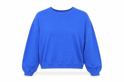 River Island Women’s Blue Relaxed Sweatshirt UK M Cotton Blend