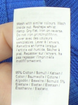 River Island Women’s Blue Relaxed Sweatshirt UK M Cotton Blend