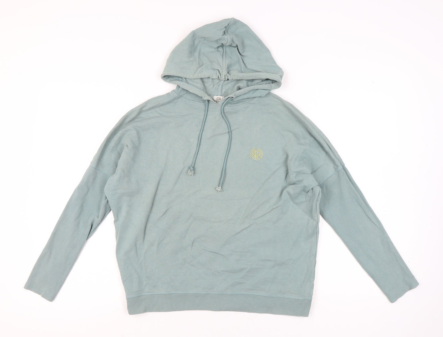 River Island Women’s Green Hoodie Small Pullover Cotton Casual