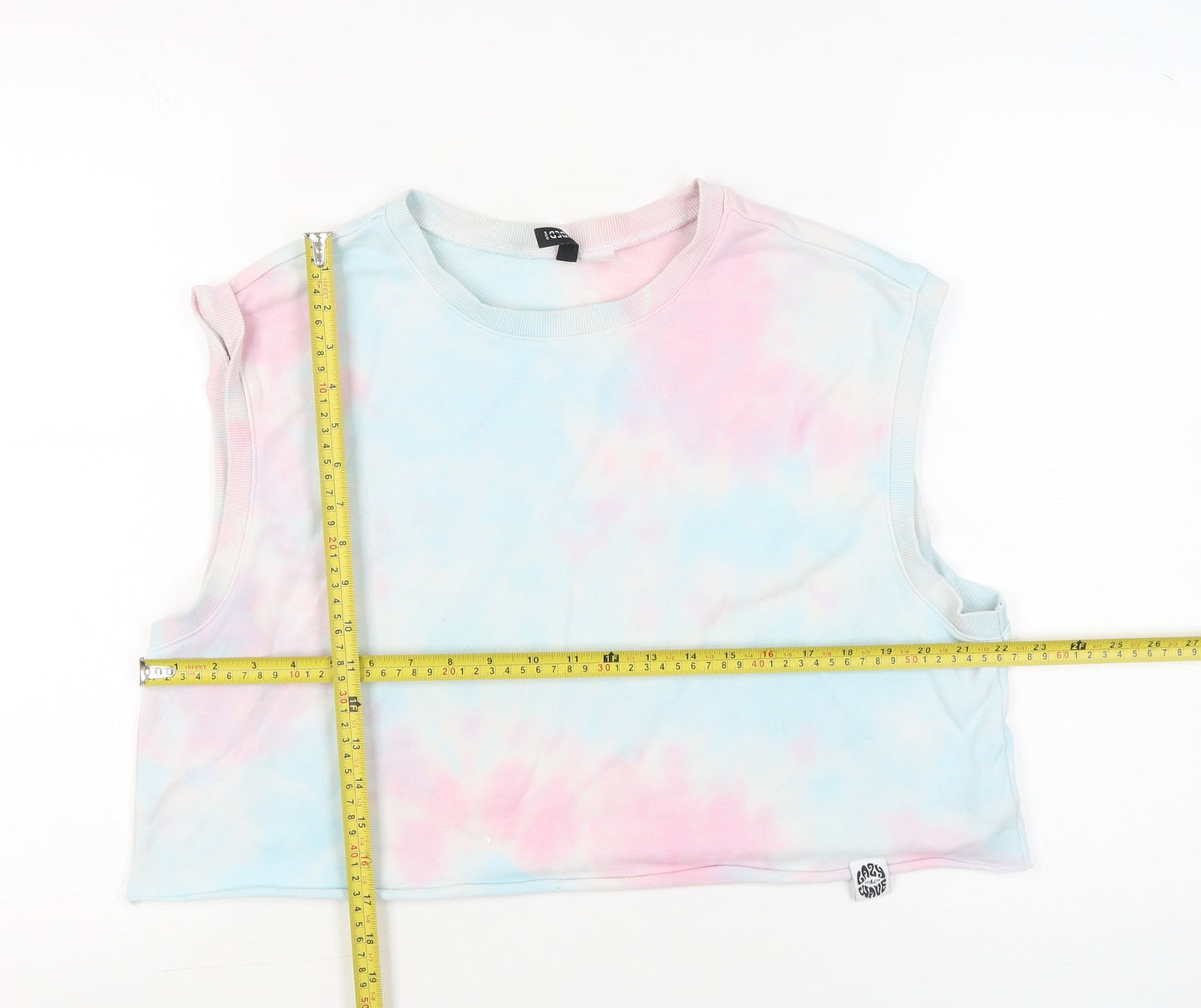 Womens UK Size L H&M Multicoloured Cropped Tank