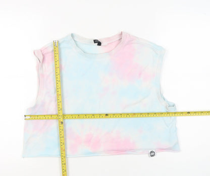 Womens UK Size L H&M Multicoloured Cropped Tank