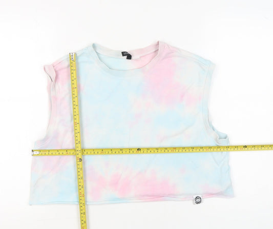 Womens UK Size L H&M Multicoloured Cropped Tank