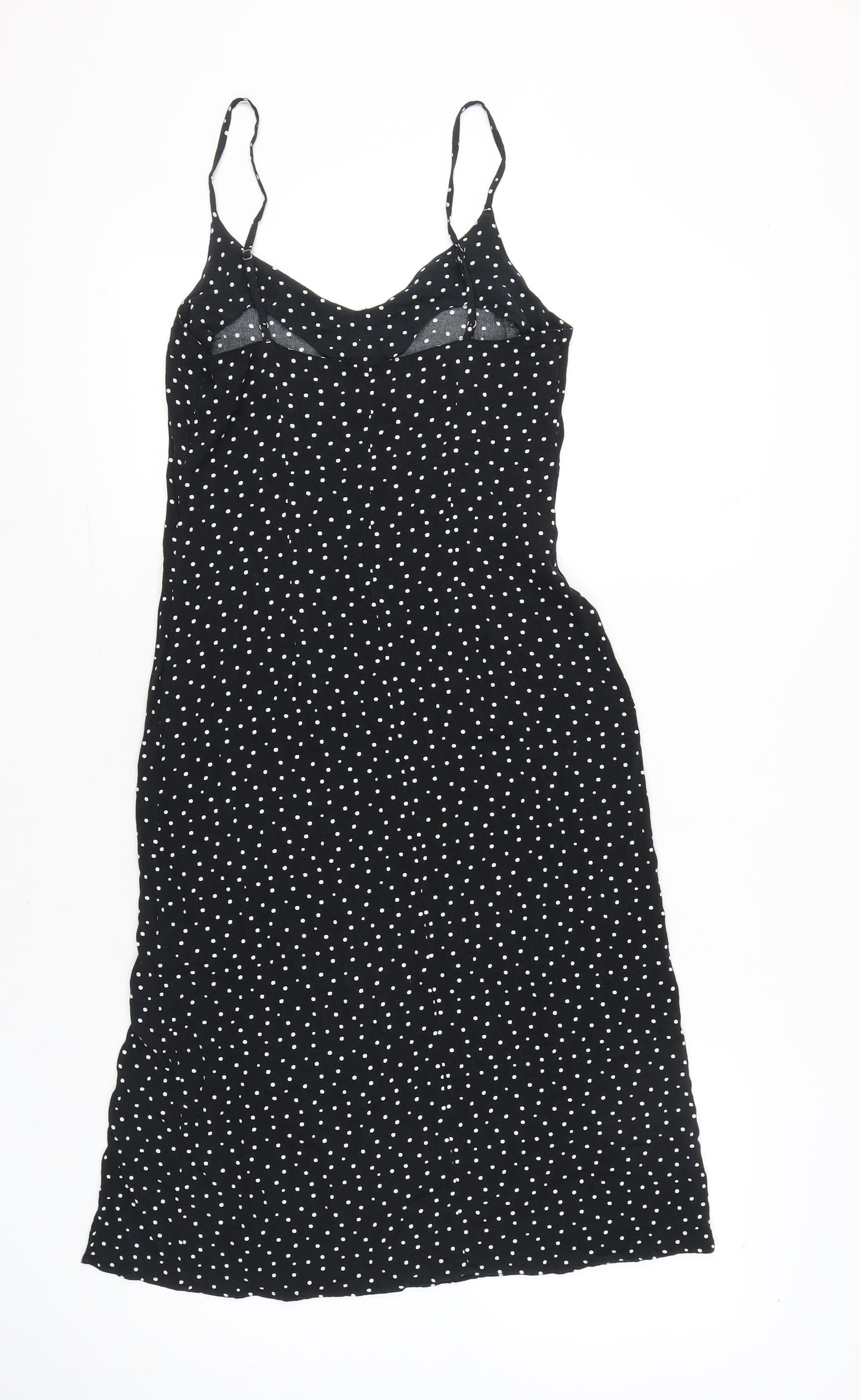 Abercrombie & Fitch Women’s Black Polka Dot Slip Midi Dress S