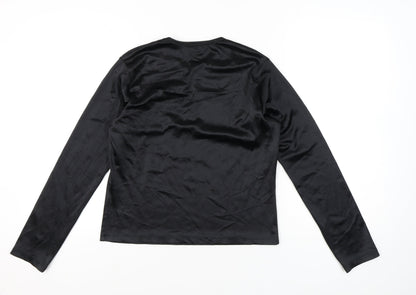 Calvin Klein Women’s Black Long Sleeve V-Neck T-Shirt L