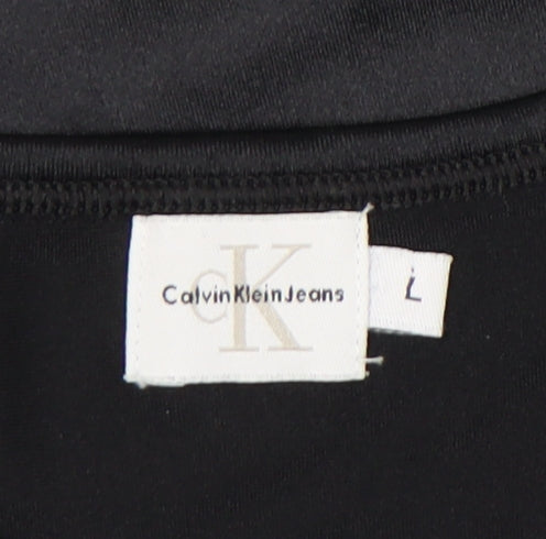 Calvin Klein Women’s Black Long Sleeve V-Neck T-Shirt L