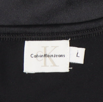 Calvin Klein Women’s Black Long Sleeve V-Neck T-Shirt L
