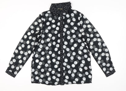 Womens UK Size 6 Lipsy Black Classic Button-Up