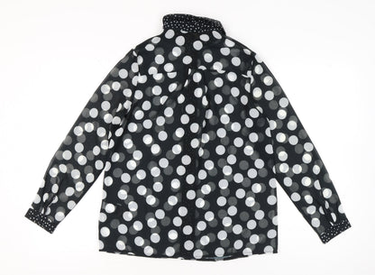 Womens UK Size 6 Lipsy Black Classic Button-Up
