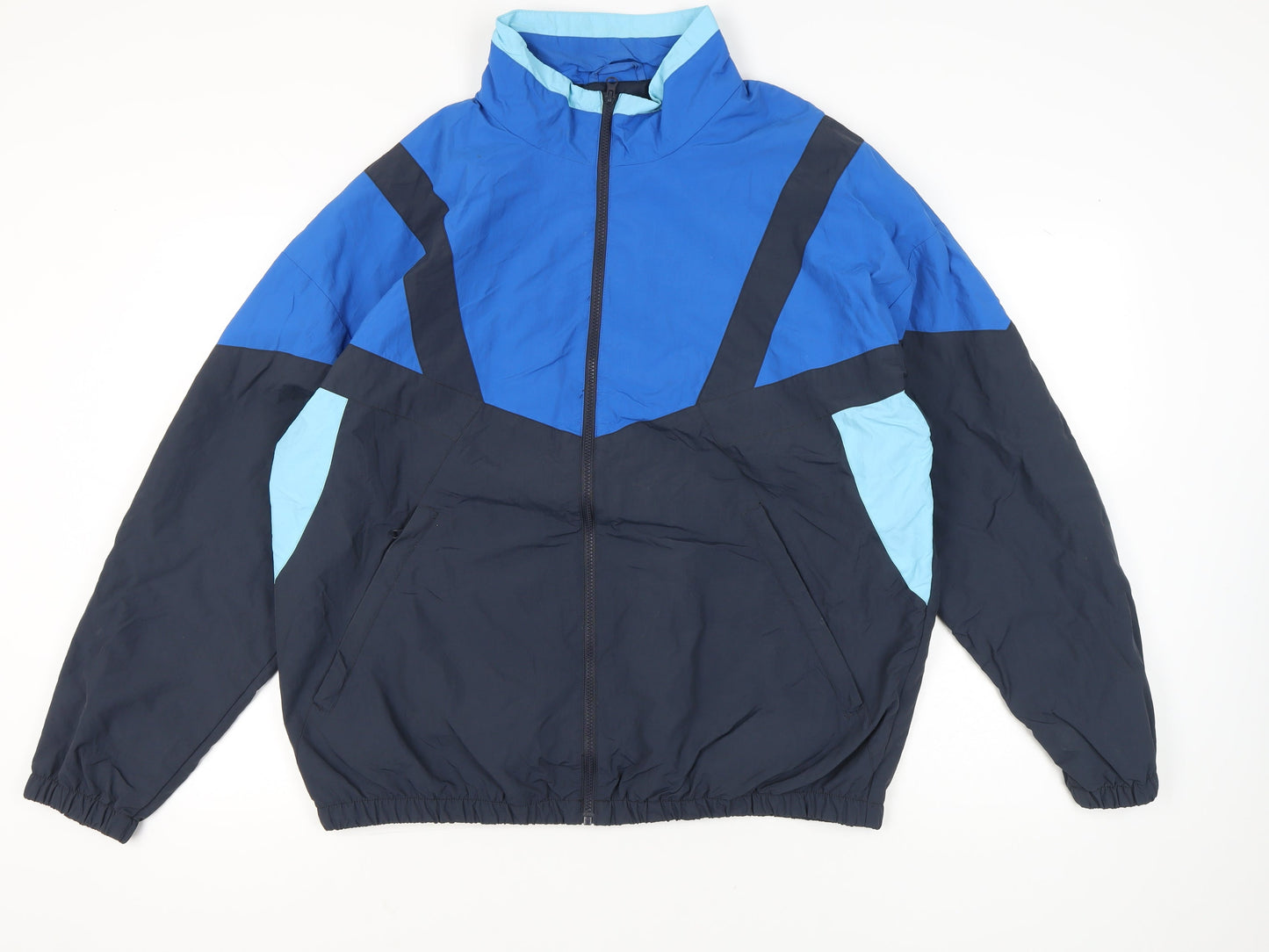 Primark Men’s Blue XL Windbreaker Jacket Lightweight Nylon