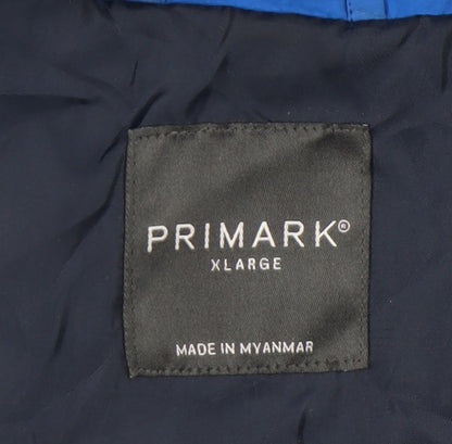 Primark Men’s Blue XL Windbreaker Jacket Lightweight Nylon