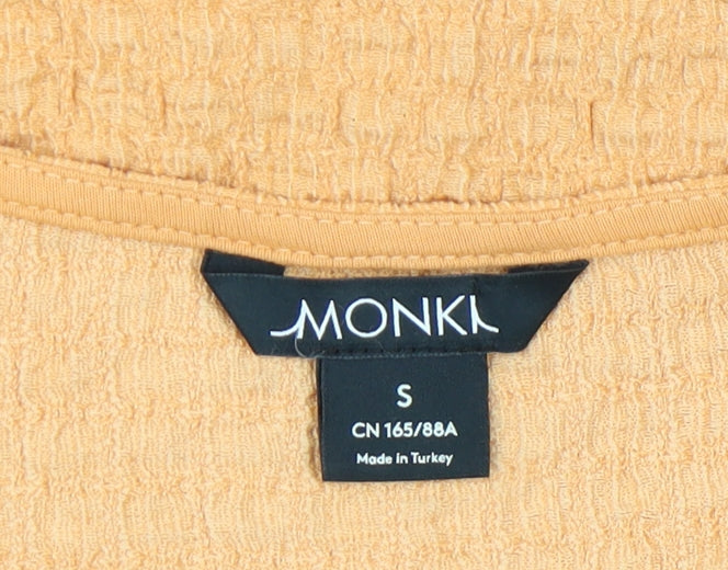 Womens UK Size S Monki Orange Wrap Blouse